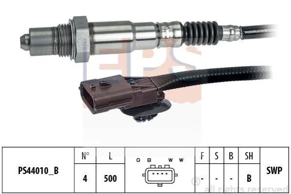 <strong>Лямбда-зонд (4 конт.) RENAULT, NISSAN EPS 1.998.306 (фото 1)</strong>