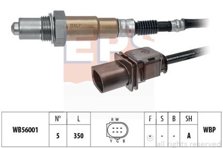 RENAULT Лямбда-зонд FORD, JEEP, OPEL, AUDI, HONDA, KIA, PORSCHE, FIAT, HYUNDAI, NISSAN EPS 1.998.389 фото товара