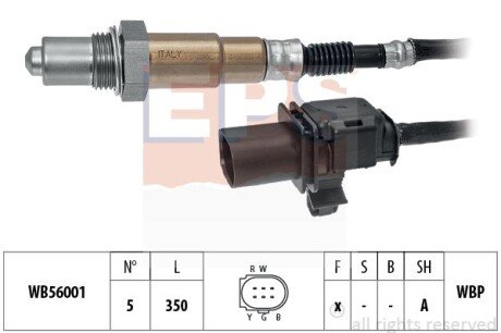 TOYOTA Лямбда зонд AURIS 1.4 07-12, OPEL ZAFIRA 1.6 09- EPS 1.998.390 фото товару