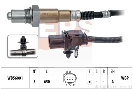 FORD Лямбда-зонд FOCUS 2.0 10-14, KUGA 2.0 08-12 для Ford, Citroen, Peugeot, Volvo, Land Rover EPS 1.998.414 фото товару