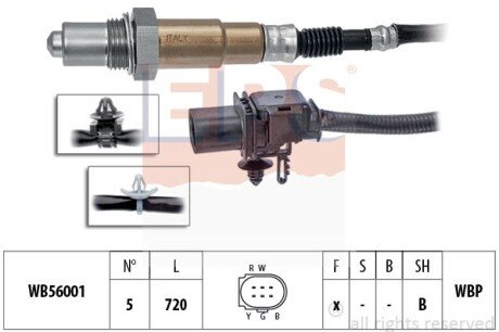 SUZUKI Лямбда-зонд SPLASH 1.0 08-, OPEL AGILA 1.0 08-, NISSAN PIXO 1.0 09- EPS 1.998.441 фото товару