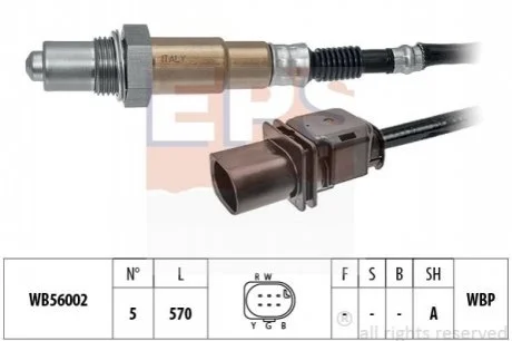 Лямбда-зонд (5 конт.) BMW F07/F10/F30 2.0-3.0d для Mercedes, Chrysler EPS 1.998.472 фото товару