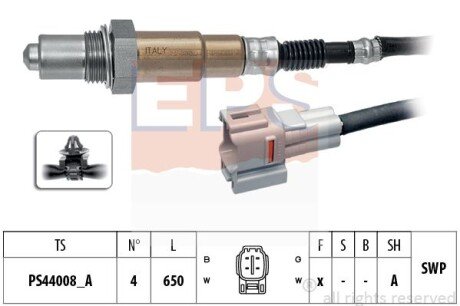 Купити SUZUKI Лямбда-зонд SX4 S-CROSS 1.6 13-, VITARA (LY) 1.6 15- EPS 1.998.505 за низькою ціною в Україні (фото 1)