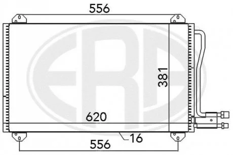 Радіатор для Mercedes ERA 667055 фото товару