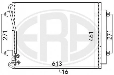 Радіатор для Volkswagen ERA 667108 фото товару