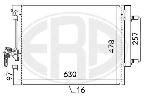 Радіатор кондиціонера для Volvo, Land Rover ERA 667115 фото товару
