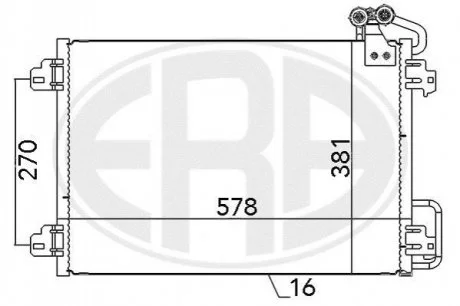Радіатор для Seat, Mercedes, Audi, Skoda, Volkswagen ERA 667127 фото товару