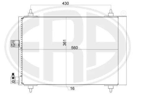 Радіатор кондиціонера для Renault ERA 667159 фото товару
