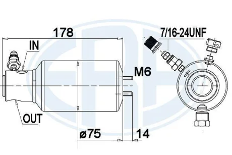 Осушувач кондицiонера для Volkswagen, Seat ERA 668009 фото товару