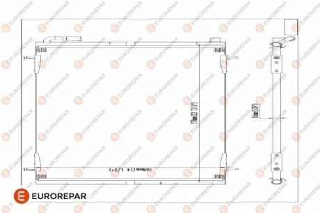 Радіатор кондиціонера 206/206+ 1.1i 98- для Peugeot Eurorepar 1610161180 фото товару