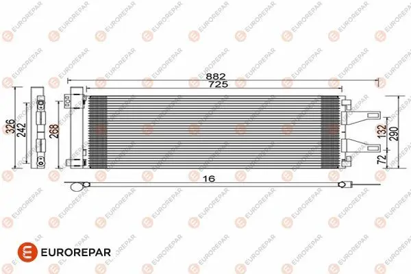 <strong>Радіатор кондиціонера JUMPER/BOXER 2.0-3.0 06- Eurorepar 1610161680 (фото 1)</strong>