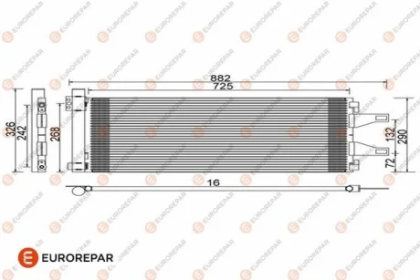 Радіатор кондиціонера JUMPER/BOXER 2.0-3.0 06- для Eurorepar 1610161680 фото товару