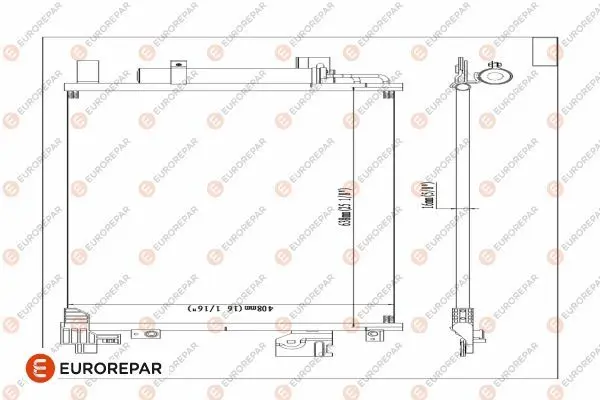 <strong>Радіатор кондиціонера Lancer VIII/Outlander II 1.5-1.8/2.0d-3.0D 06- Eurorepar 1610162080 (фото 1)</strong>