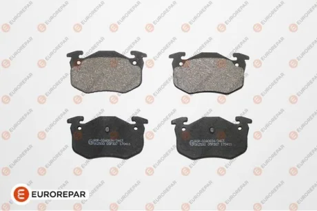 Гальмівні колодки зад. Peugeot 206 99-/Renault Megane I 96-03 для Eurorepar 1617247980 фото товару