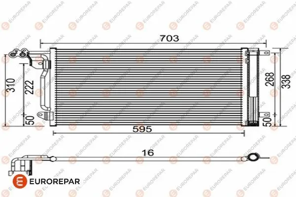 <strong>Радіатор кондиціонера A1/Polo/Fabia/Rapid 1.0-1.6/1.6D-2.0D 09- Eurorepar 1618099680 (фото 1)</strong>