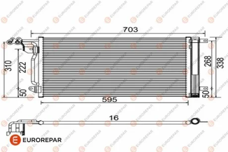 Радіатор кондиціонера A1/Polo/Fabia/Rapid 1.0-1.6/1.6D-2.0D 09- для Eurorepar 1618099680 фото товару