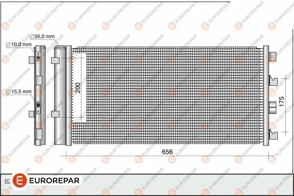 <strong>EUROREPAR RENAULT Радіатор кондиціонера (конденсатор) з осушувачем Duster 10- Eurorepar 1618100180 (фото 1)</strong>