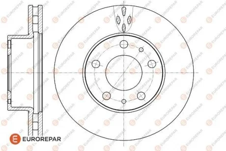Диск тормозной передний Jumper3-Boxer3 DIAM 280 EP 28 PSA для Peugeot, Fiat, Citroen Eurorepar 1618865280 фото товара