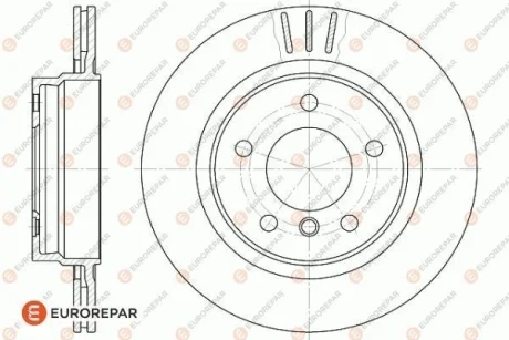 EUROREPAR BMW диск гальмівний задн. (вентил.) E46 для Eurorepar 1618879980 фото товару