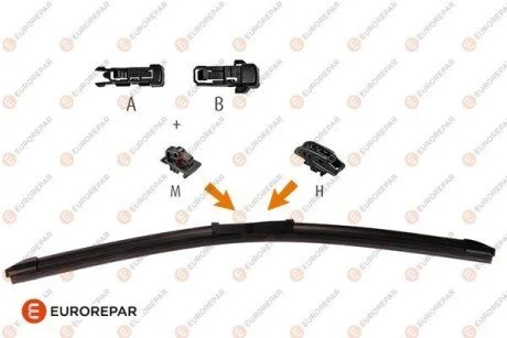 EUROREPAR ЩІТКА СКЛООЧИСНИКА для Eurorepar 1635454580 фото товару