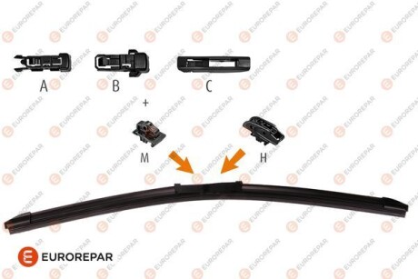 Щітка склоочисника безкаркасна 550 мм (22") Eurorepar 1635454880 фото товара