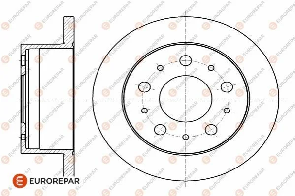 <strong>Диск гальмівний задній Jumper3-Boxer3 DIAM 280 EP 16 PSA Eurorepar 1642766780 (фото 1)</strong>
