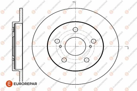EUROREPAR TOYOTA гальмівний диск задн.(к-т = 2 шт) Corolla 07- для Eurorepar 1642770380 фото товару