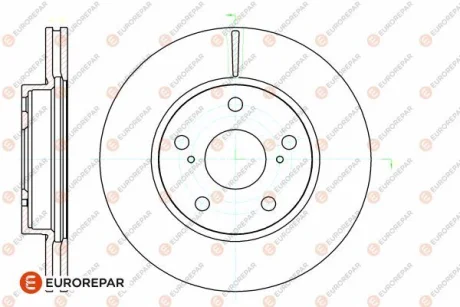 EUROREPAR TOYOTA гальмівний диск передн. (к-т = 2 шт) Auris 07- для Eurorepar 1642778780 фото товару