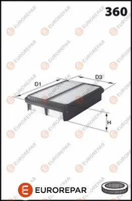 <strong>EUROREPAR HONDA повітряний фільтр CR-V 2,0 12- Eurorepar 1667449080 (фото 1)</strong>