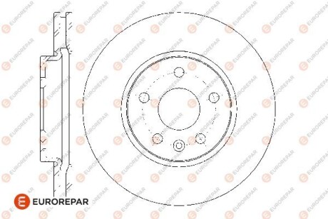 Диски гальмівні (к-т 2 шт) Eurorepar 1667856480 фото товара