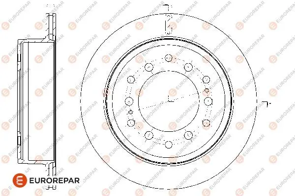 <strong>EUROREPAR TOYOTA гальмівний диск задн (к-т = 2 шт).Land Cruiser Prado 2.7/4.0 10-,FJ Cruiser 06- Eurorepar 1667865580 (фото 1)</strong>