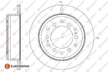 EUROREPAR TOYOTA гальмівний диск задн (к-т = 2 шт).Land Cruiser Prado 2.7/4.0 10-,FJ Cruiser 06- для Eurorepar 1667865580 фото товару