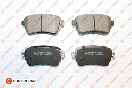 Задні гальмівні колодки CITROEN JUMPY, SPACETOURER OPEL VIVARO C PEUGEOT EXPERT, TRAVELLER TOYOTA PROACE, PROACE VERSO 1.5D-Electric 02.16- Eurorepar 1675991880 фото товара