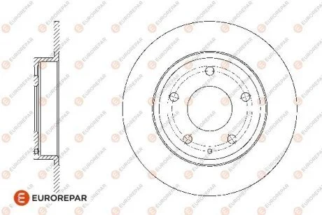 EUROREPAR MAZDA (к-т = 2 шт) диск гальм. задн. 3 13- для Mazda Eurorepar 1676008480 фото товару