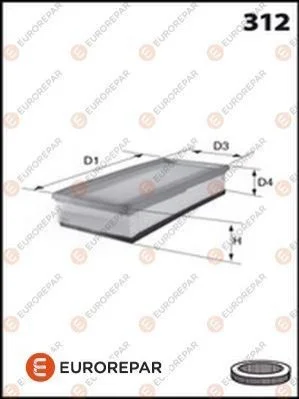 <strong>Фильтр воздушный Eurorepar E147303 (фото 1)</strong>