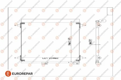 Радіатор кондиціонера Berlingo/Partner 1.6HDI 05- для Citroen, Peugeot Eurorepar E163366 фото товару
