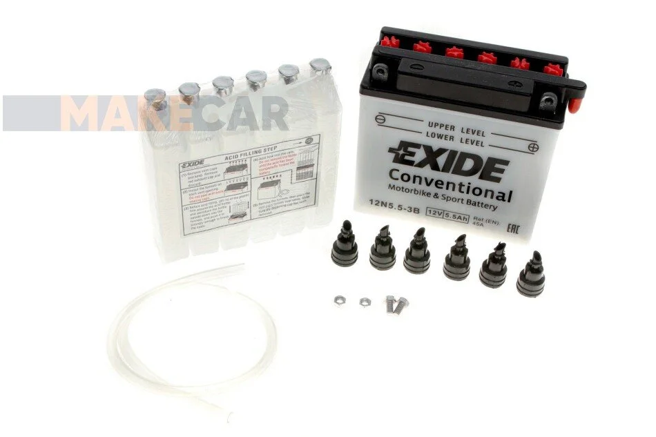 <strong>Стартерна батарея (акумулятор) EXIDE 12N5,5-3B (фото 1)</strong>