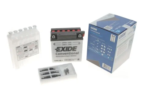 Акумулятор сухозаряджений AGM 9Ah 85 A для EXIDE 12N9-4B-1 фото товару