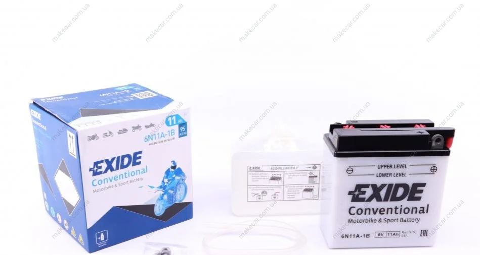 <strong>Стартерна батарея (акумулятор) EXIDE 6N11A-1B (фото 1)</strong>