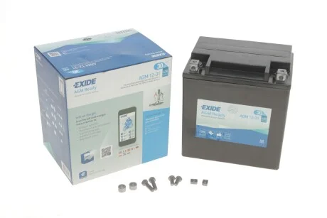 Акумулятор залитий та заряджений AGM 30Ah 430A для EXIDE AGM12-31 фото товару