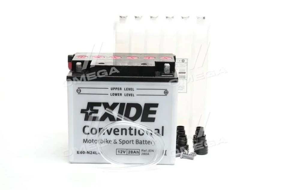 <strong>Акумулятор 28Ah-12v Exide (184х124х169) R, EN280 EXIDE E60-N24L-A (фото 1)</strong>