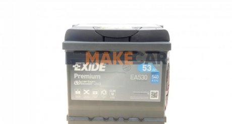 Акумулятор Premium (207×175×190), 53Ач, 540А, R+ EXIDE EA530 (фото 1)