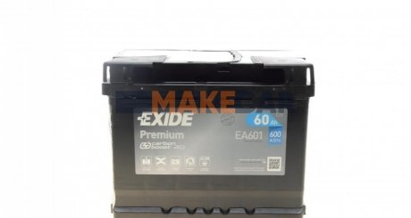 Аккумулятор Premium Carbon Boost 12V/60Ah/600A EXIDE EA601