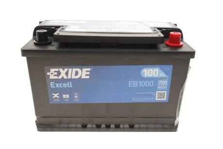 Стартерна батарея (акумулятор) для EXIDE EB1000 фото товару