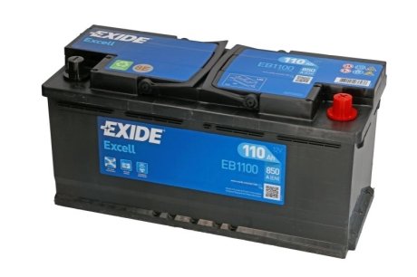 АКБ 6СТ-110 R+ (пт850) (необслуж)(392х175х190) EXCELL EXIDE EB1100