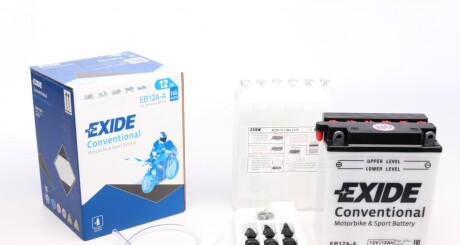 Акумулятор кислотний 12Ah 165A EXIDE EB12A-A