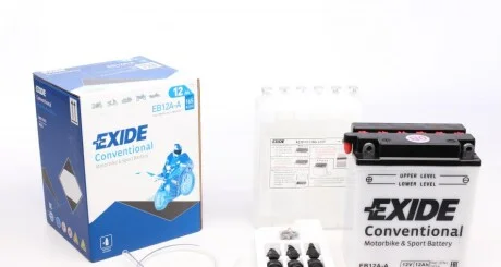 Акумулятор кислотний 12Ah 165A для EXIDE EB12A-A фото товару