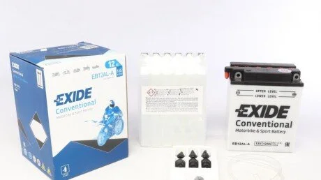 Стартерна батарея (акумулятор) для EXIDE EB12AL-A фото товару