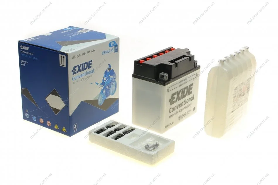 <strong>Стартерна батарея (акумулятор) EXIDE EB16CL-B (фото 1)</strong>
