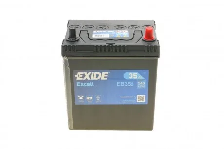 Акумулятор Excell - 35Ah| EN 240 | 187x127x220 (ДхШхВ) для EXIDE EB356 фото товару